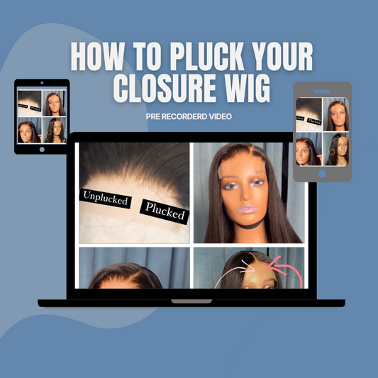 HOW TO PLUCK YOUR CLOSURE WIG - DETAILED VIDEO - Cjadesshop